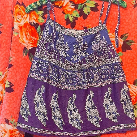 Vintage Hippy Bohemian Cami tops / Tanks ..All 3 . - Picture 4 of 5